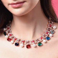 Load image into Gallery viewer, Multi Color Stone Necklace
