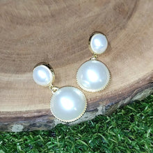Load image into Gallery viewer, Round Pearl Danglers
