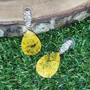 Citrine Yellow Diamond Earrings