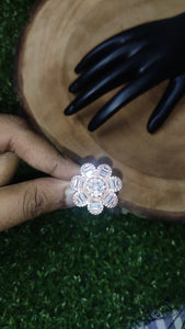 Floral Ring in Sterling Silver