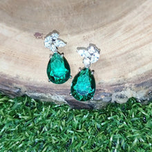 Load image into Gallery viewer, Sea Green Smart Earrings in Silver Plating

