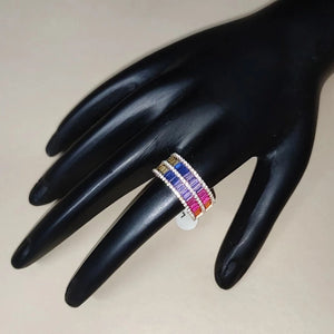 Rainbow Ring in Sterling Silver