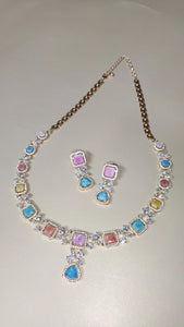 Classic Rare Stones Pastel Frosted Necklace