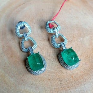 Green Doublet Earrings