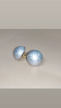 Load image into Gallery viewer, Blue Rough Surfaced Pearl Stud
