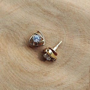 Diamond Studs in Gold Plating