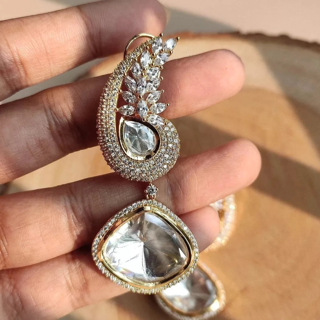 Polki Earrings Ethnic Elegance SAV Jewels SAV JEWELS