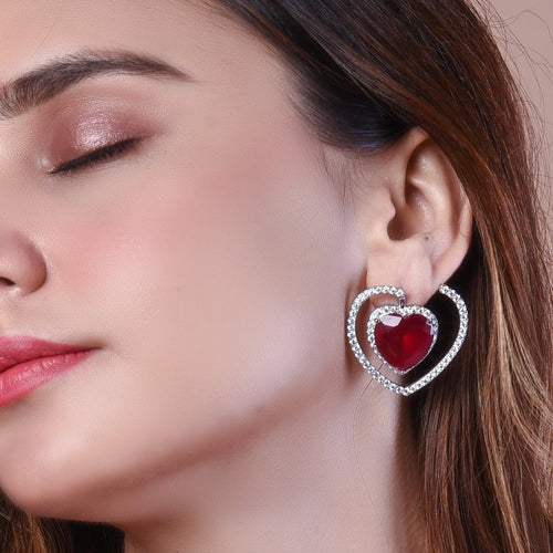 Red Heart Earrings