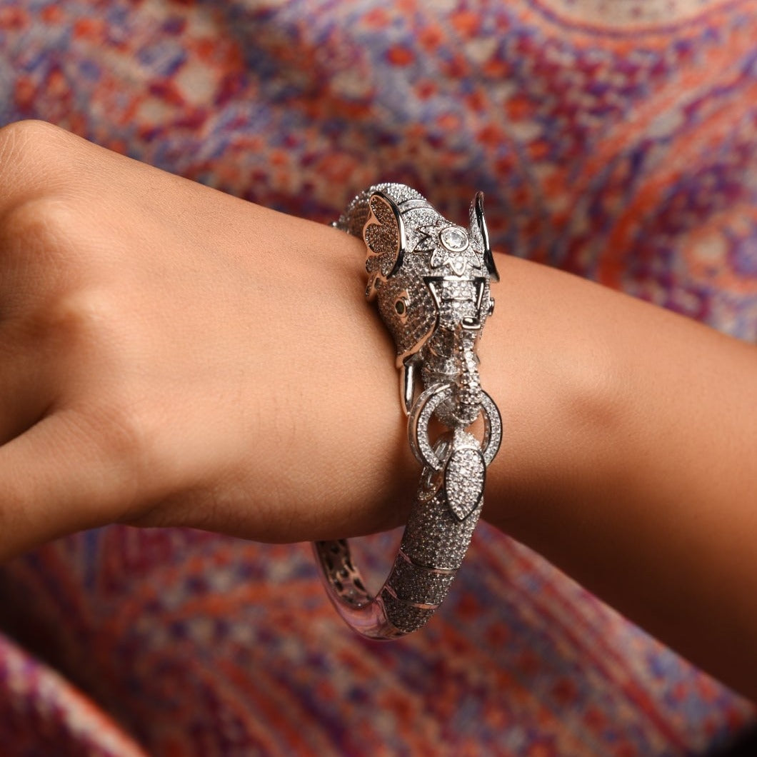 Embellished Moon Bracelet – Ayana Silver Jewellery
