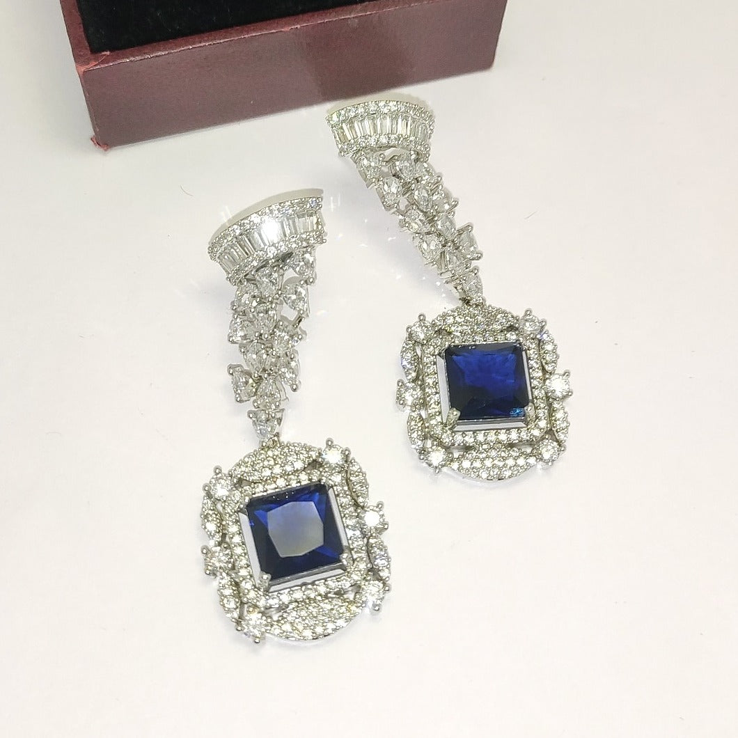 Blue Color Stone Earring